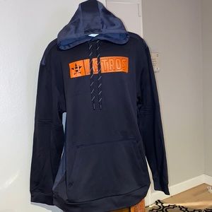 Mens Medium MLB Houston Astros blue polyester hoodie Genuine Merchandise